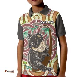 Personalised Australia Koala Kid Polo Shirt Aboriginal