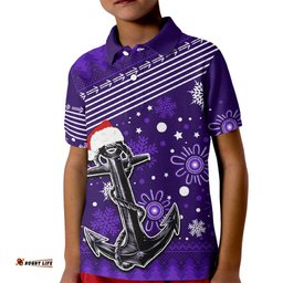 Custom Fremantle Dockers Football Kid Polo Shirt Christmas Vibe-