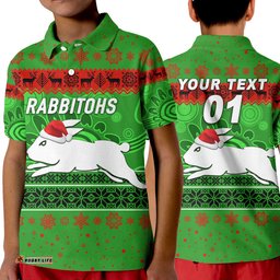 Custom Personalised South Sydney Rabbitohs Polo Shirt Christmas Simple Style - Green