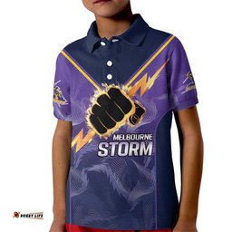 NRL Storm Custom Kid Polo Shirt Minimalism Style