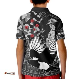 AFL ANZACMagpies Kid Polo Shirt Camouflage