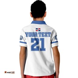 Custom Personalised Dominican Tigres del Licey Kid Polo Shirt Authentic No1