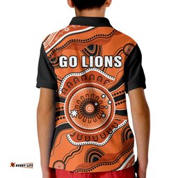Brisbane Roar Football Polo Shirt KID Go Lions Aboriginal