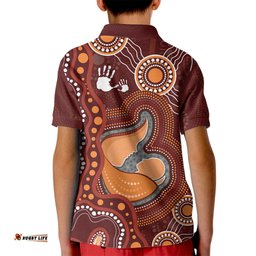 Australia Mother's Day Indigenous Kid Polo Shirt Aboriginal Art