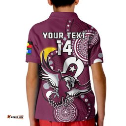 Custom Text And Number Sea Eagles Rugby NAIDOCPolo Shirt KID Indigenous For Our Elders