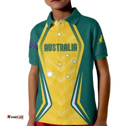 Australia 2024 Olympics Custom Kid Polo Shirt Rise of the Roos