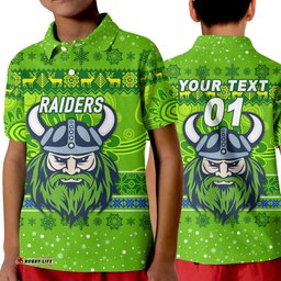 Custom Personalised Canberra Raiders Polo Shirt Christmas Simple Style - Green