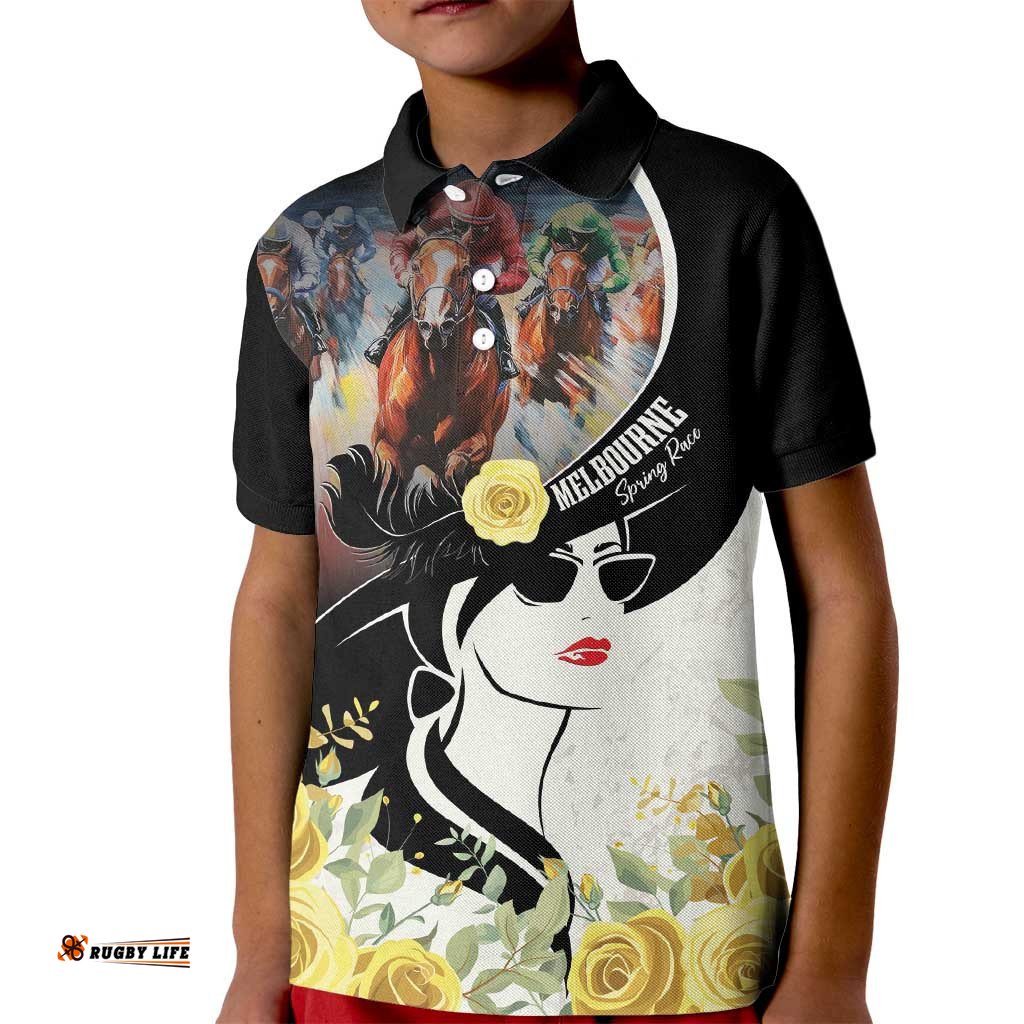 Melbourne Horse Racing Kid Polo Shirt Derby Day