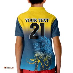 Custom Sri Lanka Cricket Kid Polo Shirt With Simple Lions Version