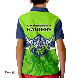 Raiders Rugby Kid Polo Shirt Canberra 1981 Sporty Style