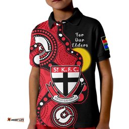 St Kilda Football NAIDOCPolo Shirt KID Saints Indigenous For Our Elders