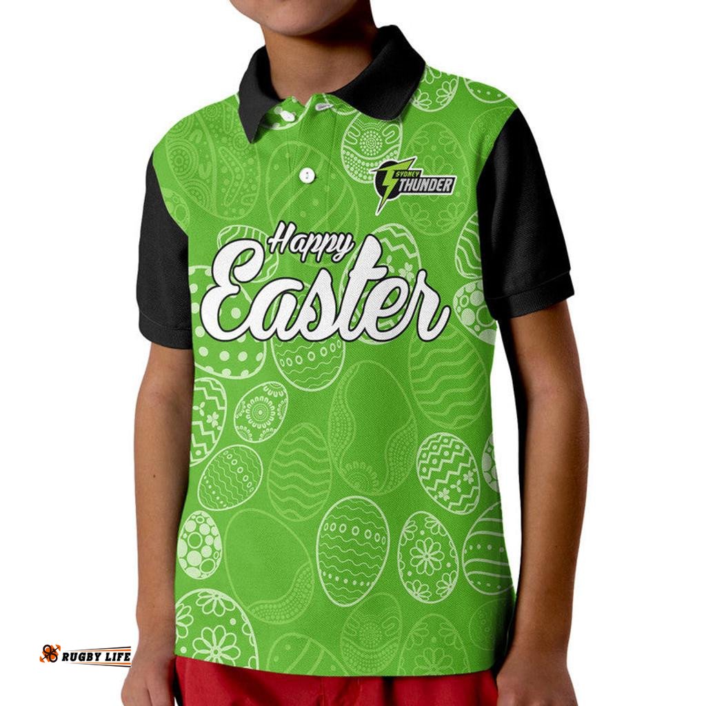 Sydney Thunder Cricket Happy Easter Day Kid Polo Shirt Simple Style