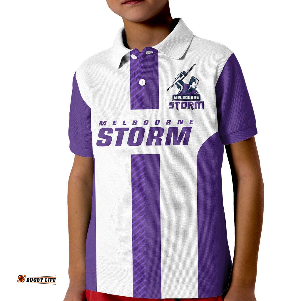 Storm RugbyKid Polo Shirt White Sporty Go Storm