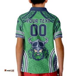 Raiders Rugby Custom Kid Polo Shirt With Polynesian Style