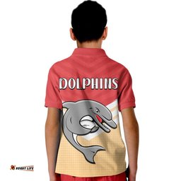 Redcliffe Dolphins Rugby Kid Polo Shirt Simple Style