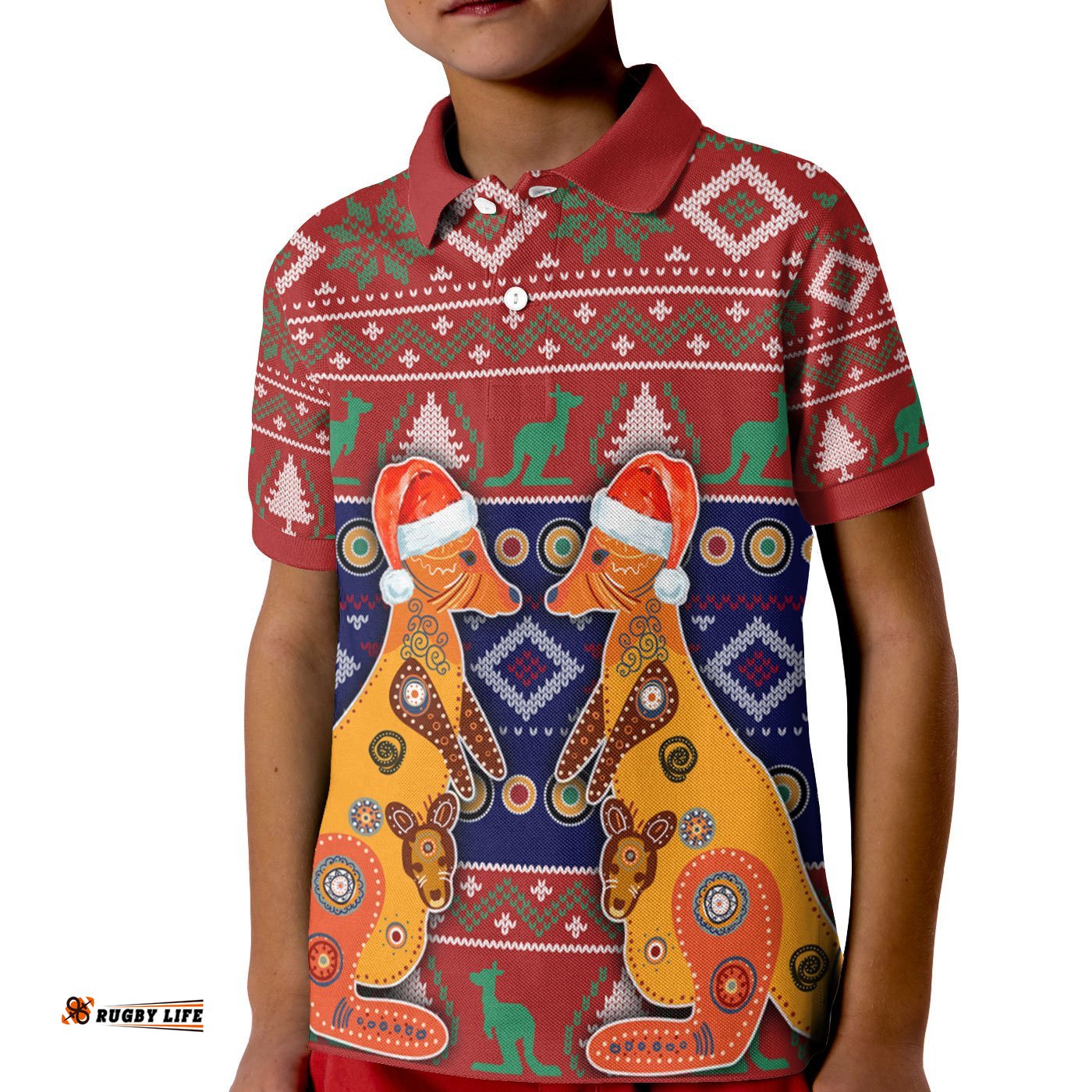 Kid Australia Christmas Mother Kangaroo In Christmas