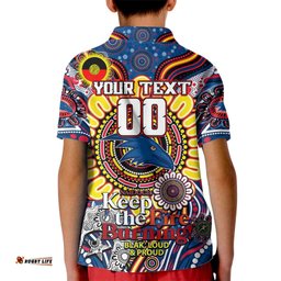 Custom Adelaide Crows NAIDOC Week 2024 Kid Polo Shirt Mascot Football
