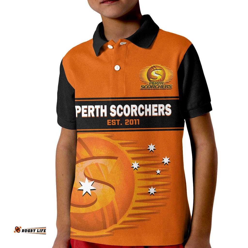 Perth Scorchers CricketPolo Shirt KID Est 2011 Sporty Version