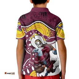 Sea Eagles Mascot NRL Kid Polo Shirt NAIDOC