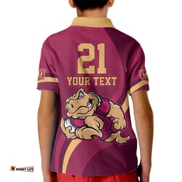Custom QLD Maroons Cane Toad Kid Polo Shirt Queensland Origin No2