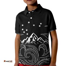 Peronsalised New Zealand Kid Polo Shirt Maori Te Iwa o Matariki