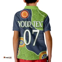 Personalised NAIDOC WeekNRL Raiders For Our Elders Kid Polo Shirt
