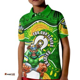 Raiders Mascot NRL Kid Polo Shirt NAIDOC