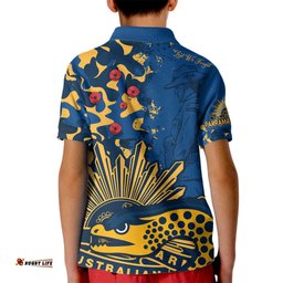 NRL ANZACParramatta Eels Kid Polo Shirt Camouflage