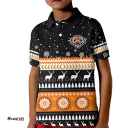 Wests Tigers Polo Shirt KID Merry Christmas Energy