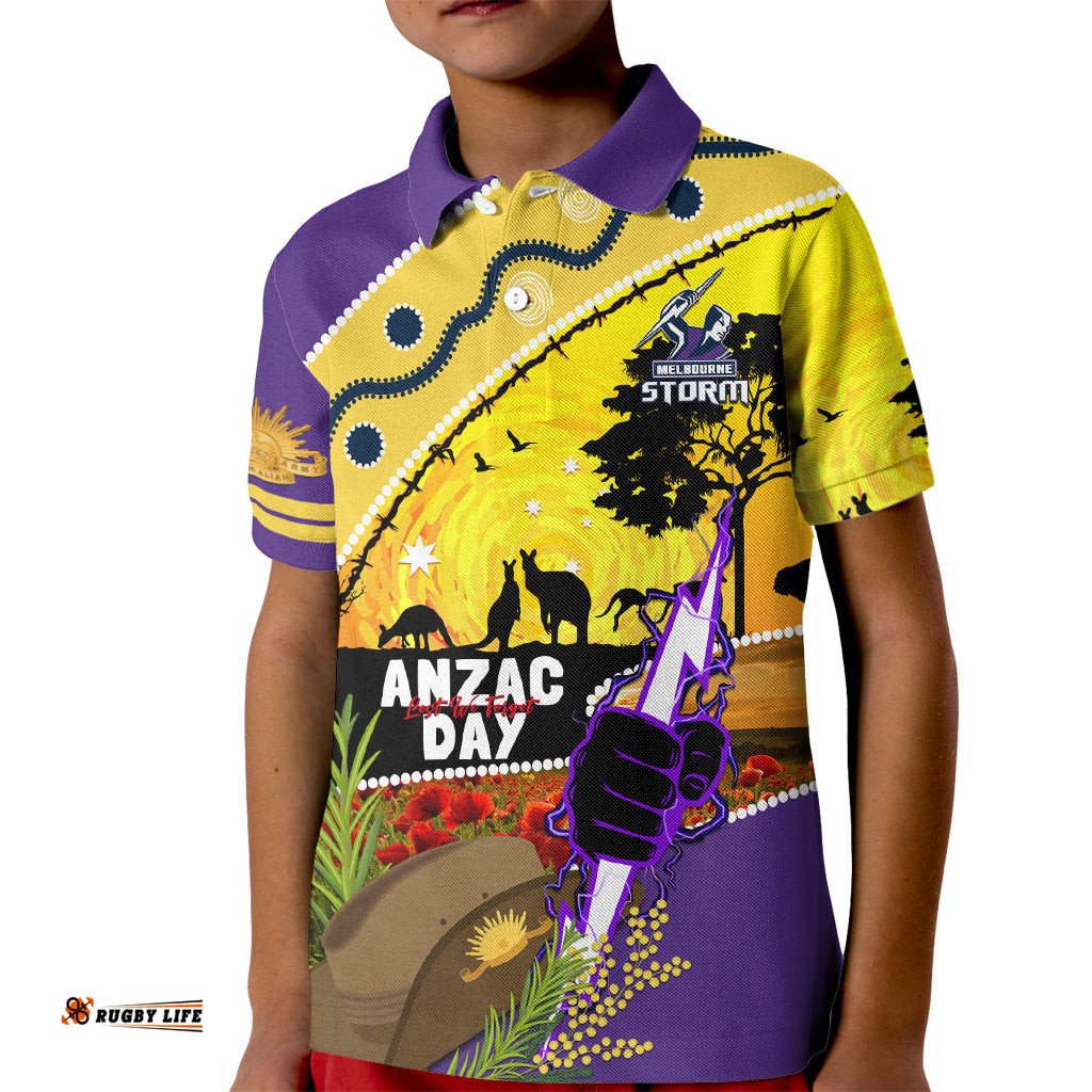 Storm ANZAC Day Kid Polo Shirt Rosemary Starring Night Style