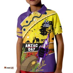 Storm ANZAC Day Kid Polo Shirt Rosemary Starring Night Style