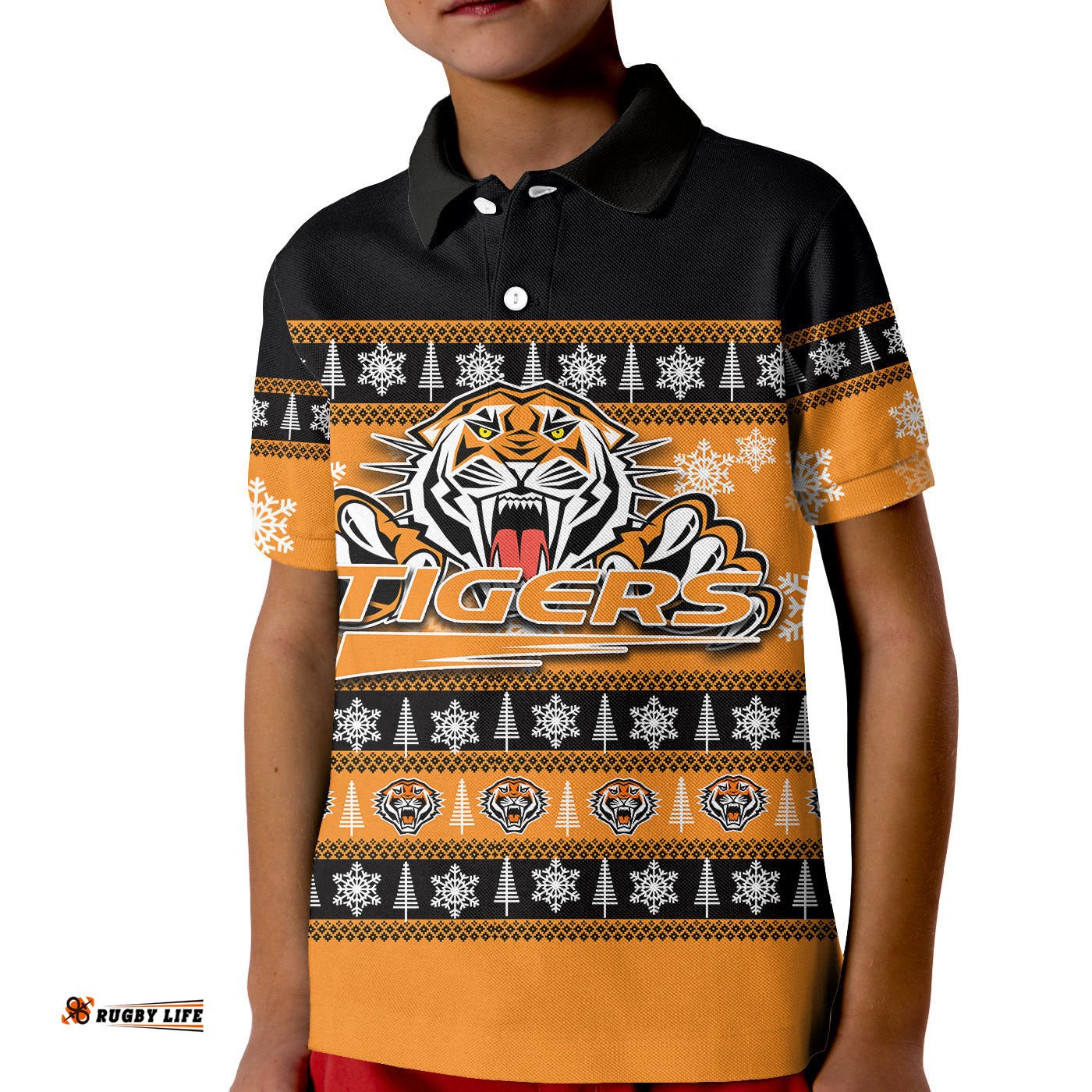 Wests Tigers Polo Shirt KID Christmas-
