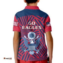 United States Rugby Kid Polo Shirt USA Go Eagles Pacific-