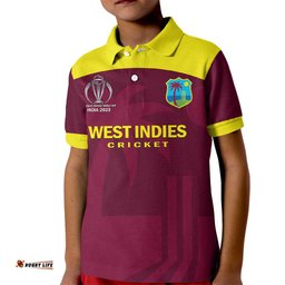 West Indies Cricket Kid Polo Shirt Go Windies Dynamic Version-