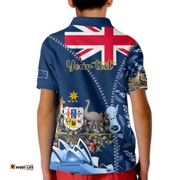 Personalised Happy Australia Day 26 January Kid Polo Shirt