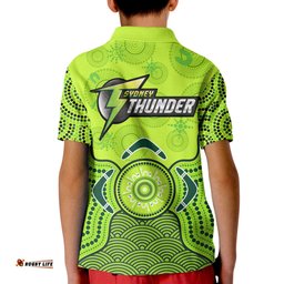 Thunder Cricket Polo Shirt KID Sydney Indigenous Artsy