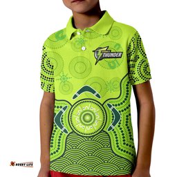 Thunder Cricket Polo Shirt KID Sydney Indigenous Artsy