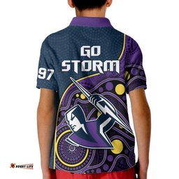 Storm Rugby Kid Polo Shirt Est 1997 Indigenous Art
