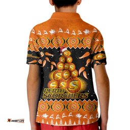 Perth Scorchers Cricket Christmas Kid Polo Shirt Merry XmasIndigenous Art