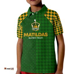 Personalised Australia Soccer Matildas Kid Polo Shirt Super Team