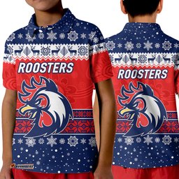 Sydney Roosters Polo Shirt KID Christmas Simple Style - Blue