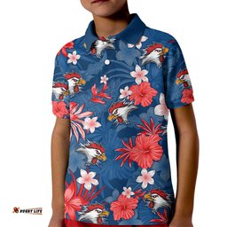 Roosters Rugby Kid Polo Shirt Beautiful Floral Pattern Spring Summer Vibe