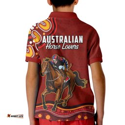 Custom Personalised Launceston CupPolo Shirt KID Australia Aboriginal Red Horse Lovers