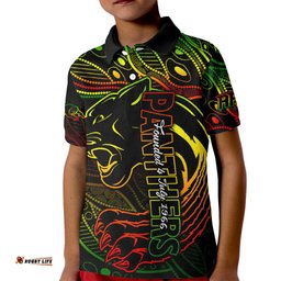 Panthers NRL Kid Polo Shirt Aboriginal Founded 1966
