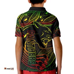 Panthers NRL Kid Polo Shirt Aboriginal Founded 1966