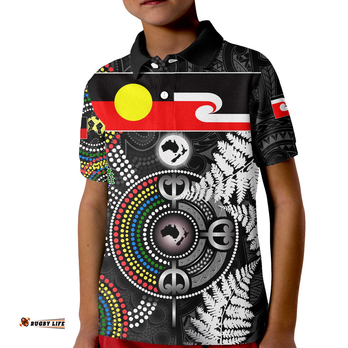 Custom PersonalisedAboriginal And Maori Polo Shirt KID Culture Style