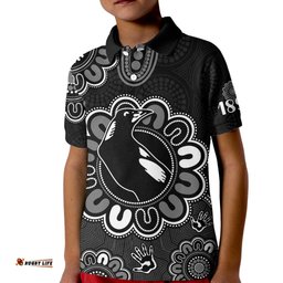AFL Collingwood Magpies 1892 Aboriginal Kid Polo Shirt