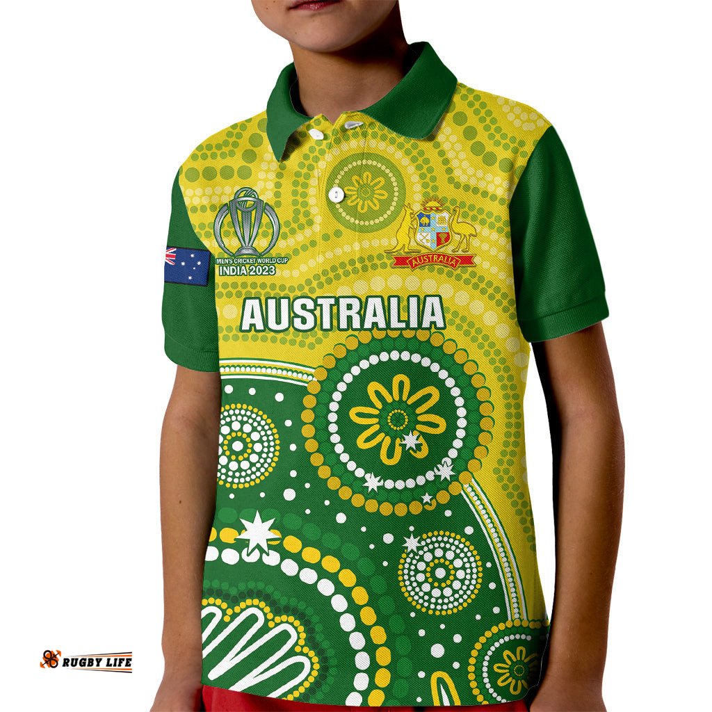 Australia Cricket Kid Polo Shirt AboriginalGo Champions World Cup