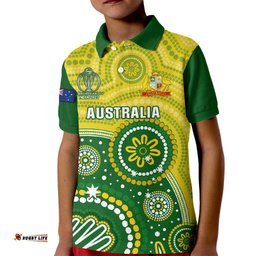 Australia Cricket Kid Polo Shirt AboriginalGo Champions World Cup