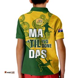 Matildas Soccer Kid Polo Shirt Australian Indigenous National Color